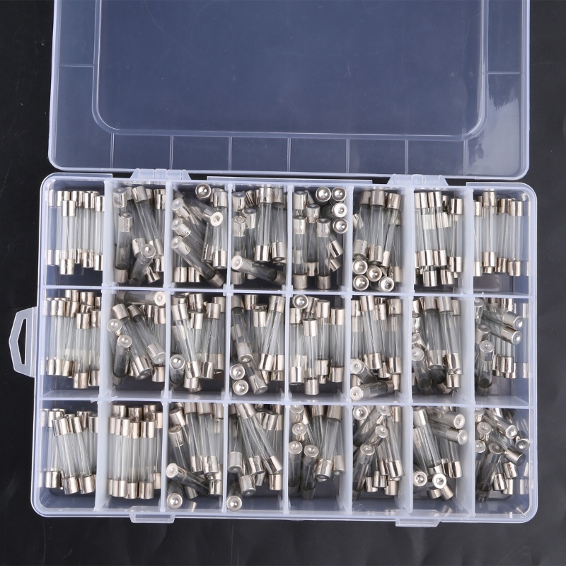 Btsg 240pcs/Set Sekring Kaca 6x30mm 0.1A 1A 2A 3A 4A 5A 6A 8A 10A 15A 20A 25A 30A Fuse Aneka Kit Asuransi 250V Tabung