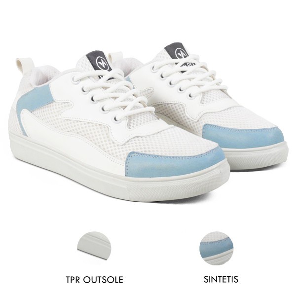 Sepatu Sneakers Wanita Trendy V 7821 Brand Varka Sepatu Casual Wanita Kuliah Kerja Hangout - Putih