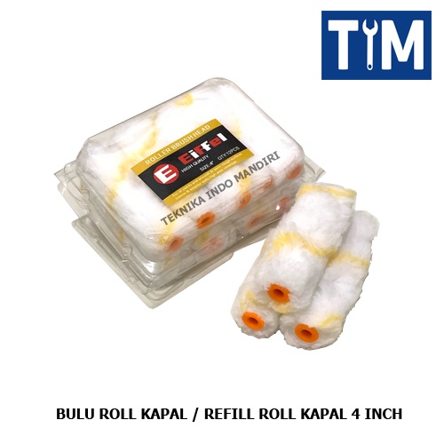 EIFFEL Refill Kuas Rol Kapal 4 INCH / Isi Ulang Bulu Roll Kapal ( HARGA ECERAN )