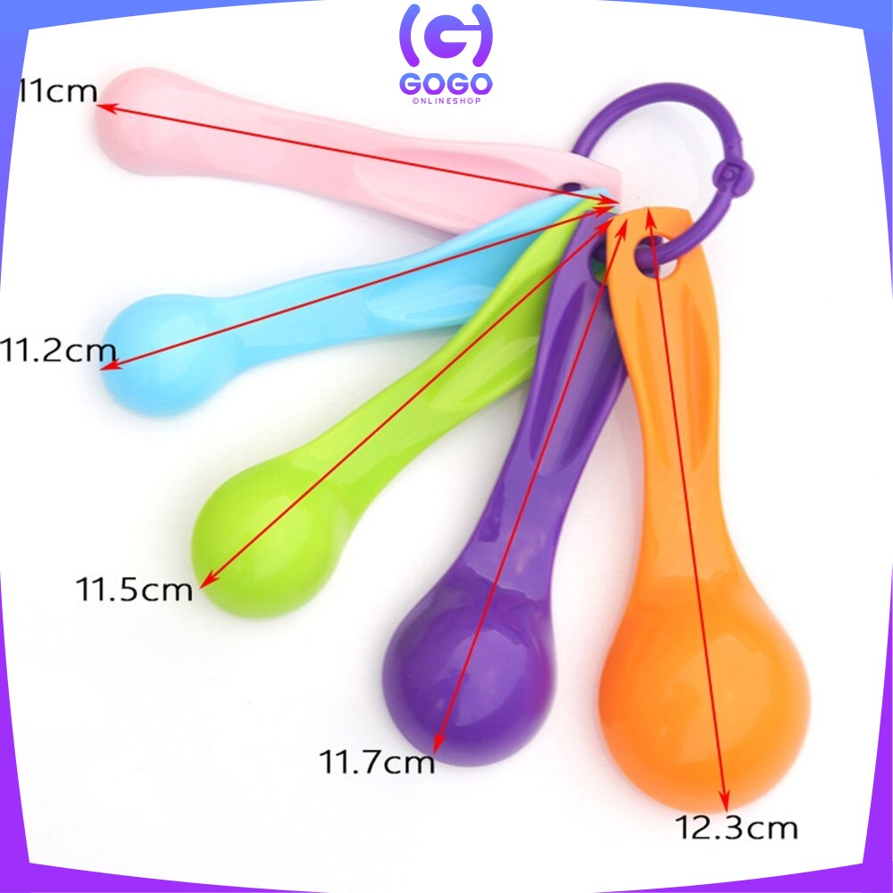 GOGO-C142 Sendok Takar Set 5IN1 Measuring Spoon Sendok Ukur Bumbu Dapur Sendok Takaran MPASI Bayi