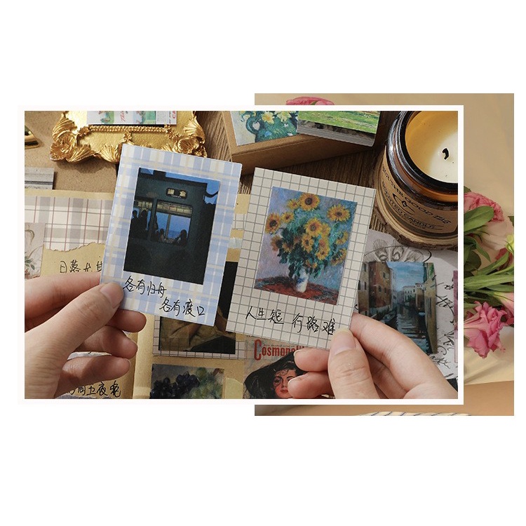 Vintage Past Memory Sticker - Retro Memoir Collection (50pcs)