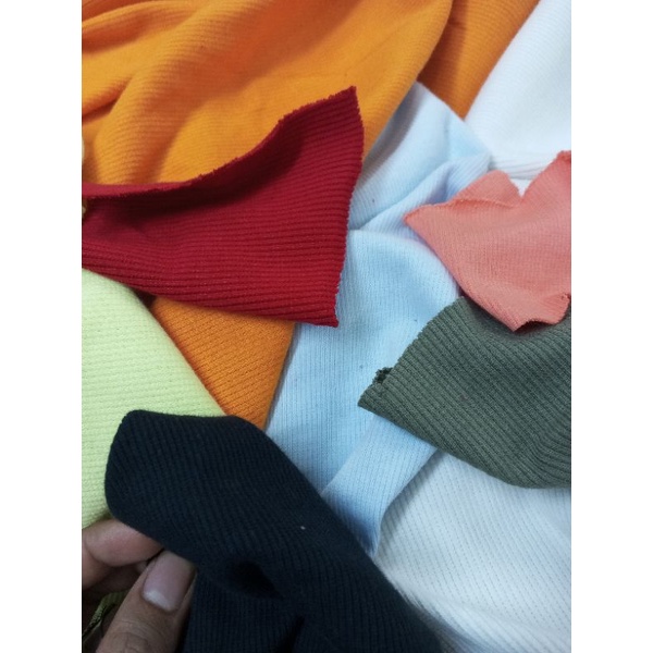 kain knit katon tebal srat kecil