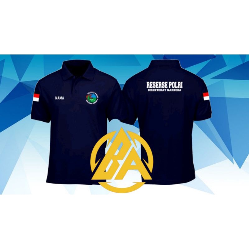 KAOS POLO SHIRT POLISI RESERSE POLRI DIREKTORAT NARKOBA RESKRIMSUS