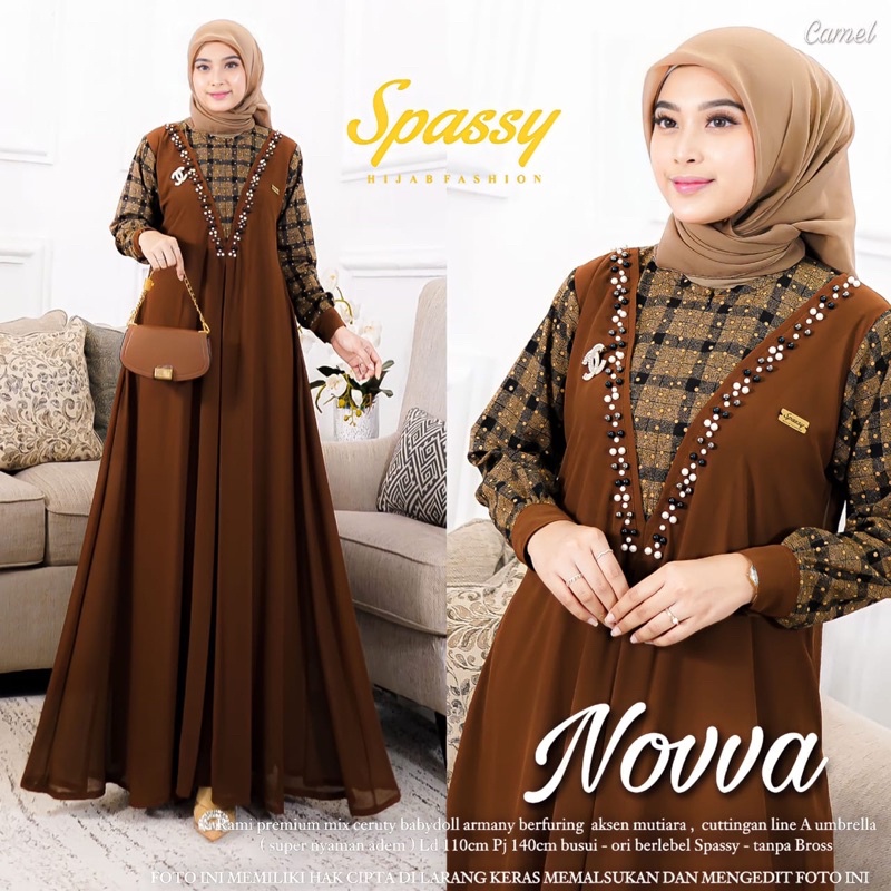 NOVVA DRESS / GAMIS MAXY WANITA / ORI BY SPASSY