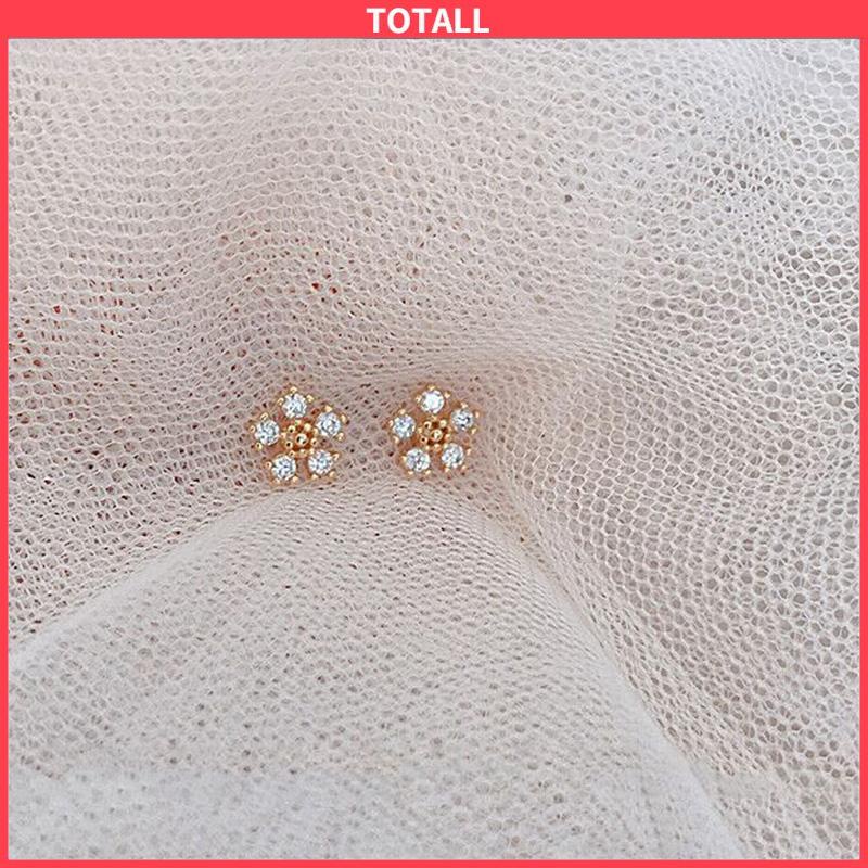 COD Kristal Berlian Anting Pejantan  Titanium Steel S925  Untuk Wanita-Totall