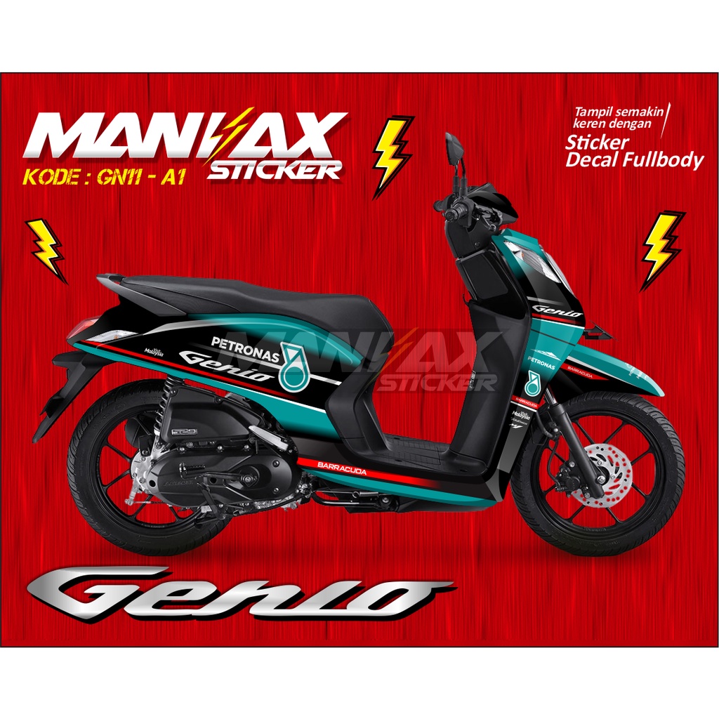 DECAL GENIO FULLBODY VARIASI STRIPING GENIO 2022 STICKER MOTOR GENIO - GN11