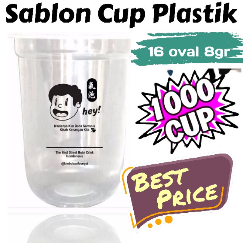 SABLON CUP PLASTIK 16 OZ OVAL 8 GR