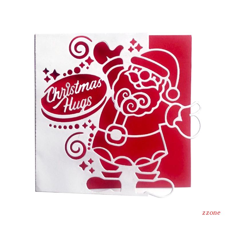 Cetakan Stensil Cutting Dies Motif Santa Claus Bahan Metal Untuk Scrapbook / Craft DIY / Kartu