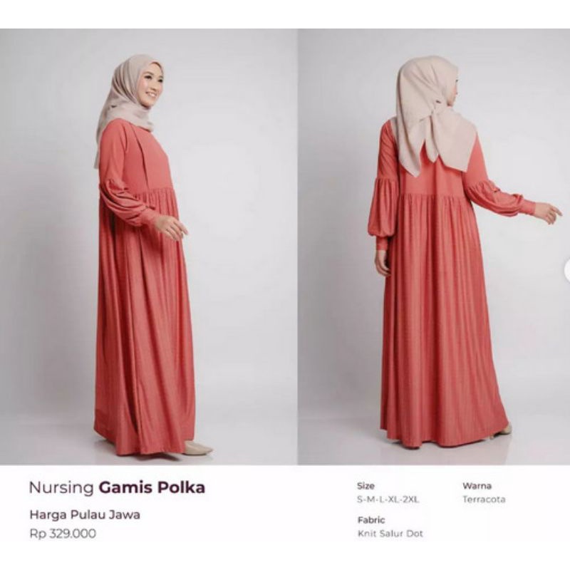 GAMIS TERBARU ELZATTA 2022 GAMIS POLKA MOTIF