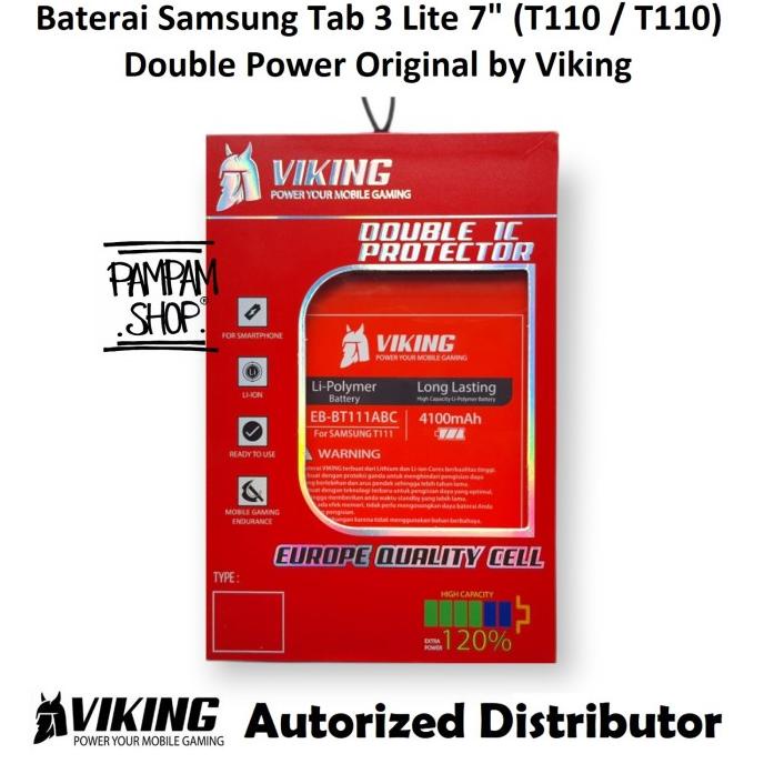 Baterai Viking Double Power Samsung Galaxy Tablet Tab 3 Lite T110 T111