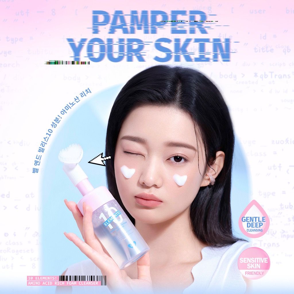 BPOM BNB Barenbliss 10 Elements! Amino Acid Rich Foam Cleanser - Sabun Cuci Muka Low pH Skin Barrier Protection Facial Wash