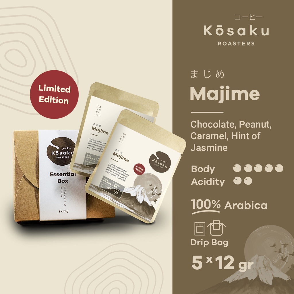 

Kosaku Majime Essential Box 5pcs Drip Bag Coffee
