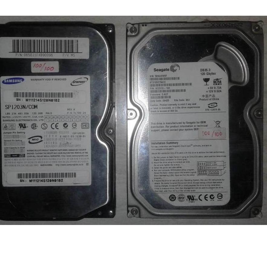 Best Produk AAJYK Jual HARDDISK PC (3,5") (ATA/IDE) 120 GB Second Untuk Komputer PC/Rakitan/Desktop/