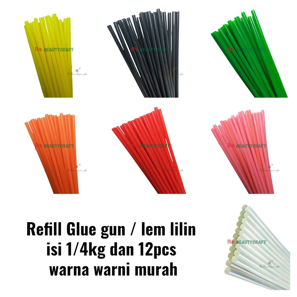 1/4 kg Lem bakar lem tembak 1 pak murah lem lilin tembak 1 set  super kuat - isi ulang refill lem te