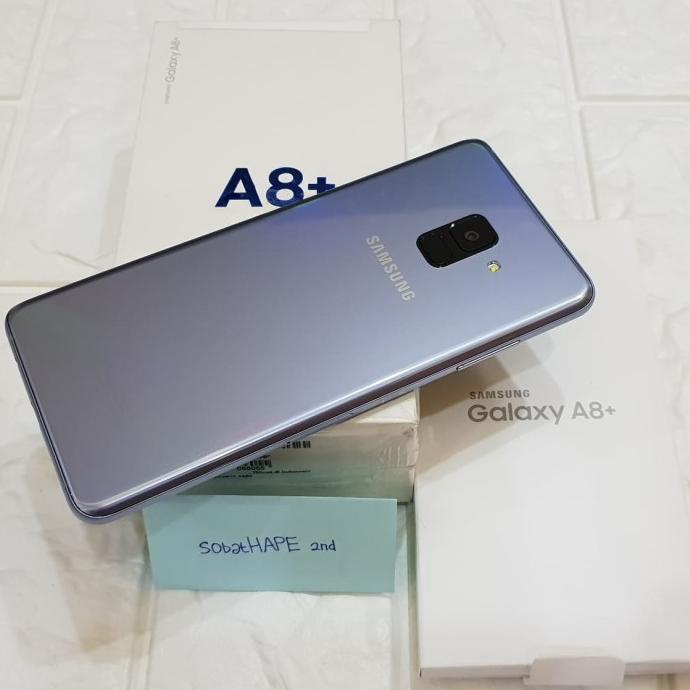 [ Hp Bekas / Second ] Hp Samsung Galaxy A8 Plus A8+ 2018 2Nd Ex Resmi Sein Fullset Oem - Handphone Bekas / Second