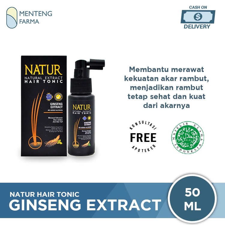 Natur Hair Tonic Ginseng Extract 50 ML - Vitamin Rambut Rontok