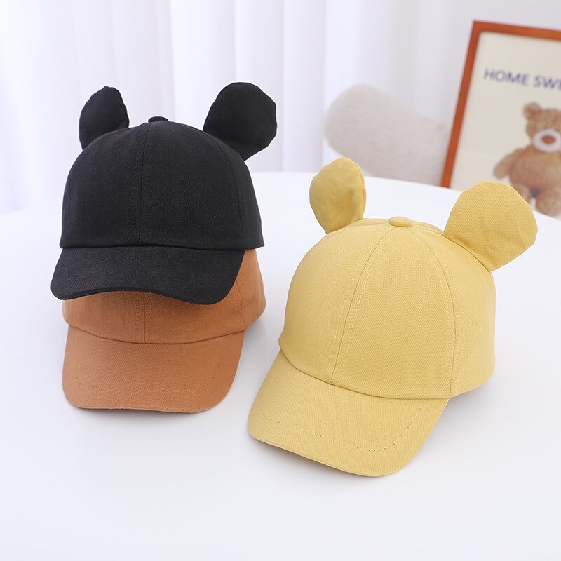 READY STOK!!! topi lucu anak unisex usia 1-3 tahun model POLOS KUPING keren import premium /  babylovanta