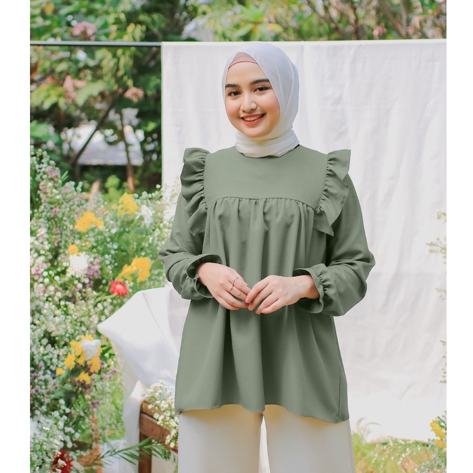 DEMEN OUTFIT - Ruffline Blouse / Baju Wanita Lebaran 2026 / Outfit Wanita Terbaru