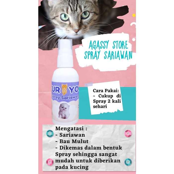 FurYou Obat Spray Sariawan dan bau mulut kucing obat sariawan kucing