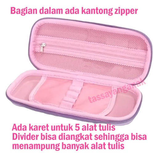 Tempat pensil 3D Premium Banyak Sekat di bagian dalam Kantong zipper kotak pensil 3D unicorn timbul bahan EVA untuk anak import kado anak perempuan
