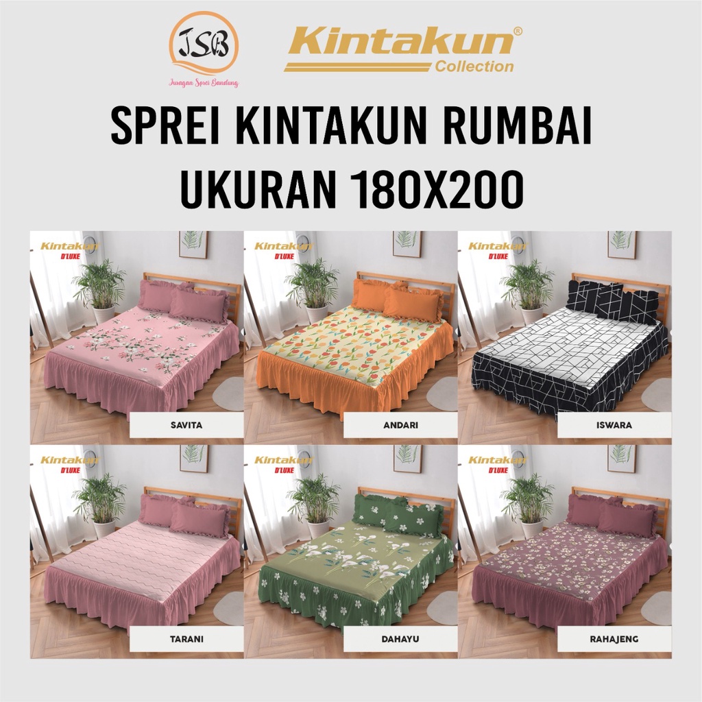 Sprei Kintakun Rumbai Seprai King Uk 180x200 / 160x200 / kintakun / Seprai rumbai