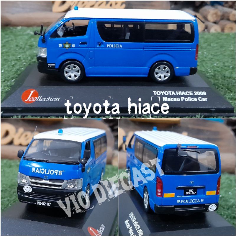 Diecast Miniatur Toyota HIACE Police skala 1:43