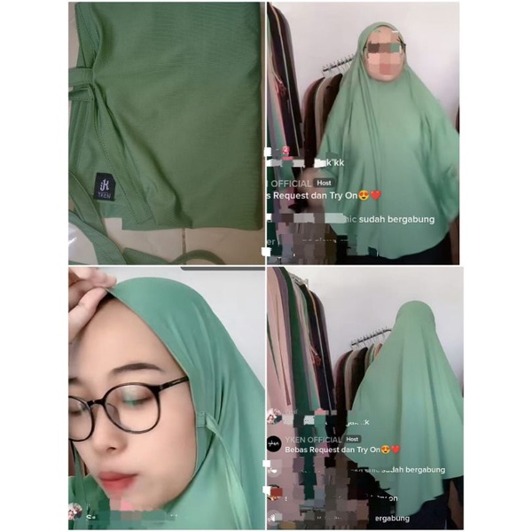 Bergo Elgania by YKEN warna Hijau sage size XL