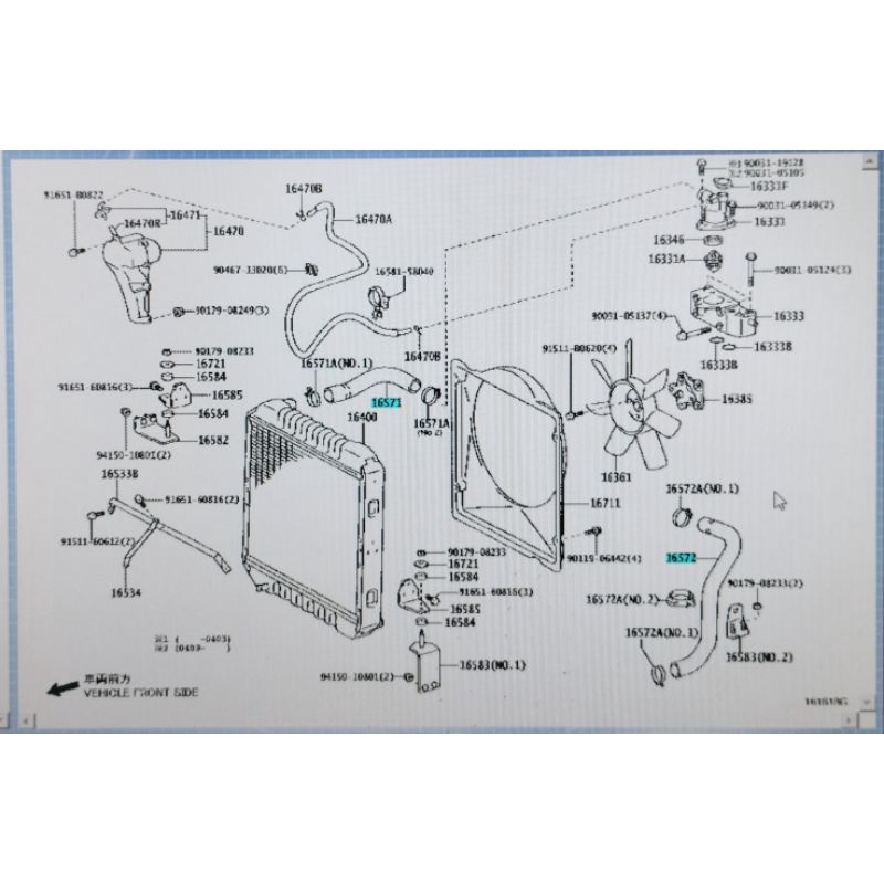 Selang Radiator Inlet dan Outlet Hino Dutro 2004 Non Turbo