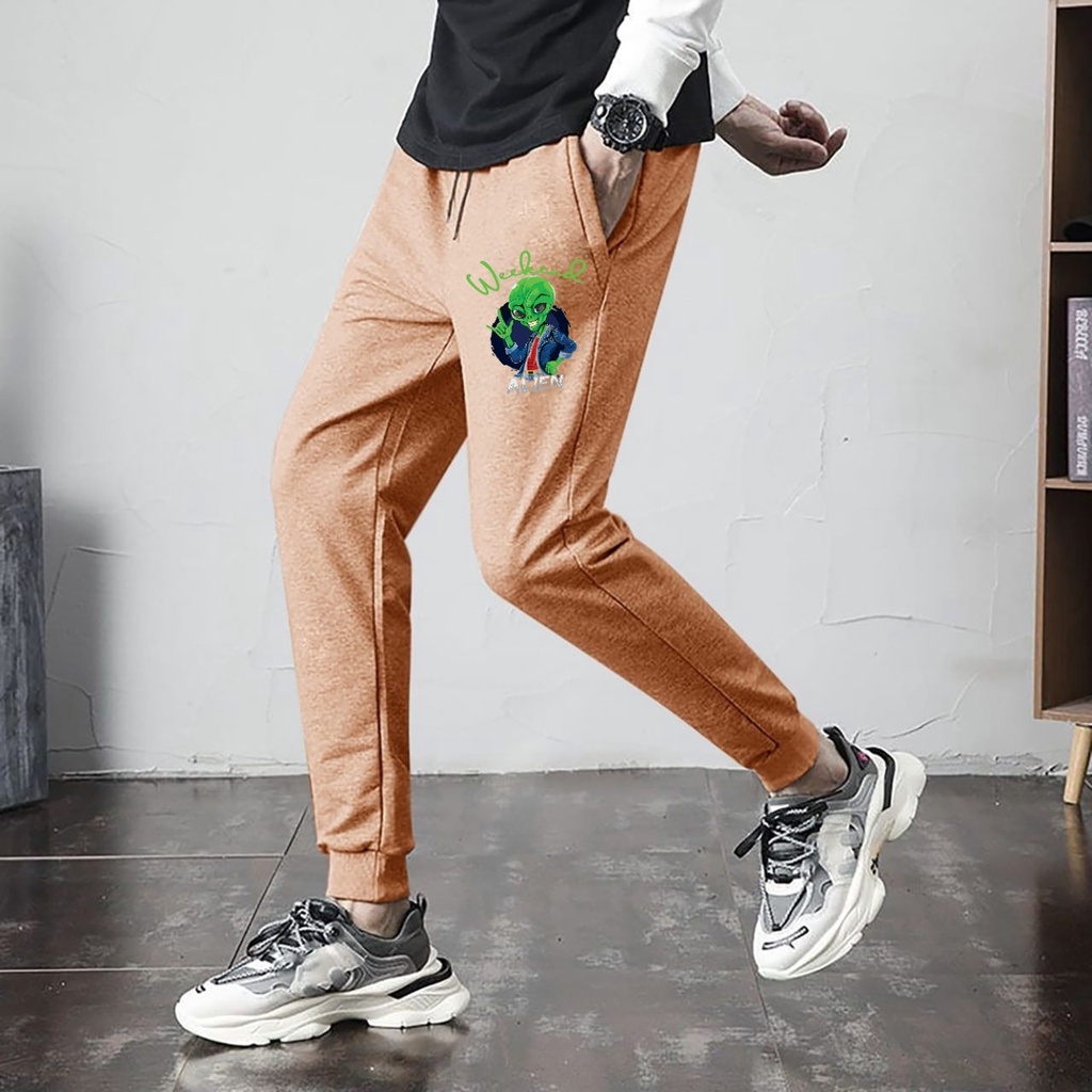 Celana Panjang Jogger Toonz Fashion Alien Nation Rib Pinggang ada Kantong