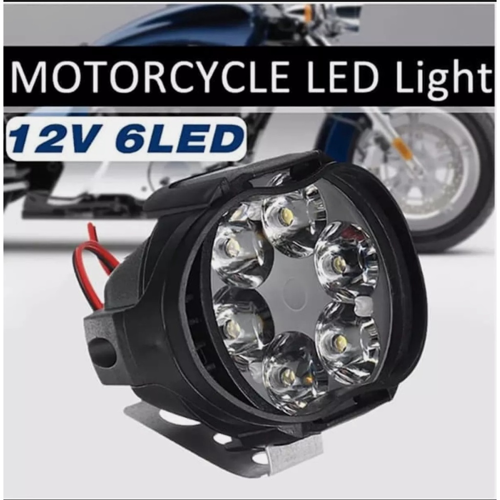 Lampu Tembak Sorot Spion Motor Cree 6 Mata 6 Watt 12 Volt