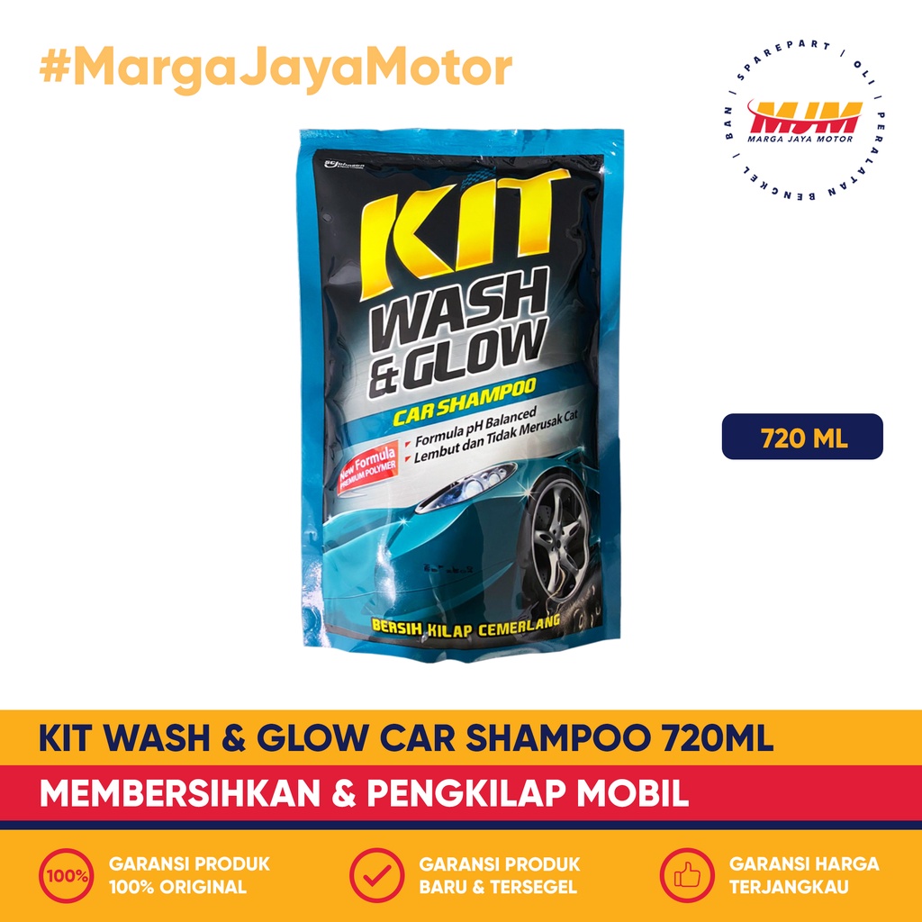 Kit Wash &amp; Glow Pouch 720ml Shampoo Mobil Kit