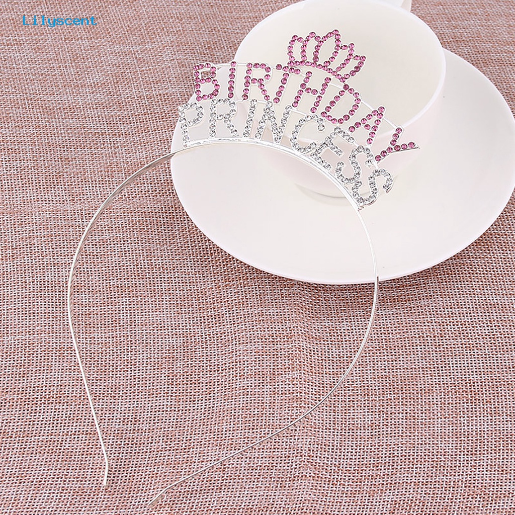 Headband Tiara Berlian Imitasi Stretch Untuk Ulang Tahun Anak Perempuan