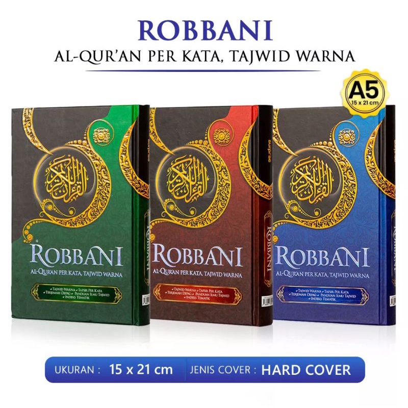 Alquran Robbani A5 Uk Sedang A5, Alquran Tajwid Terjemahan Perkata Robani