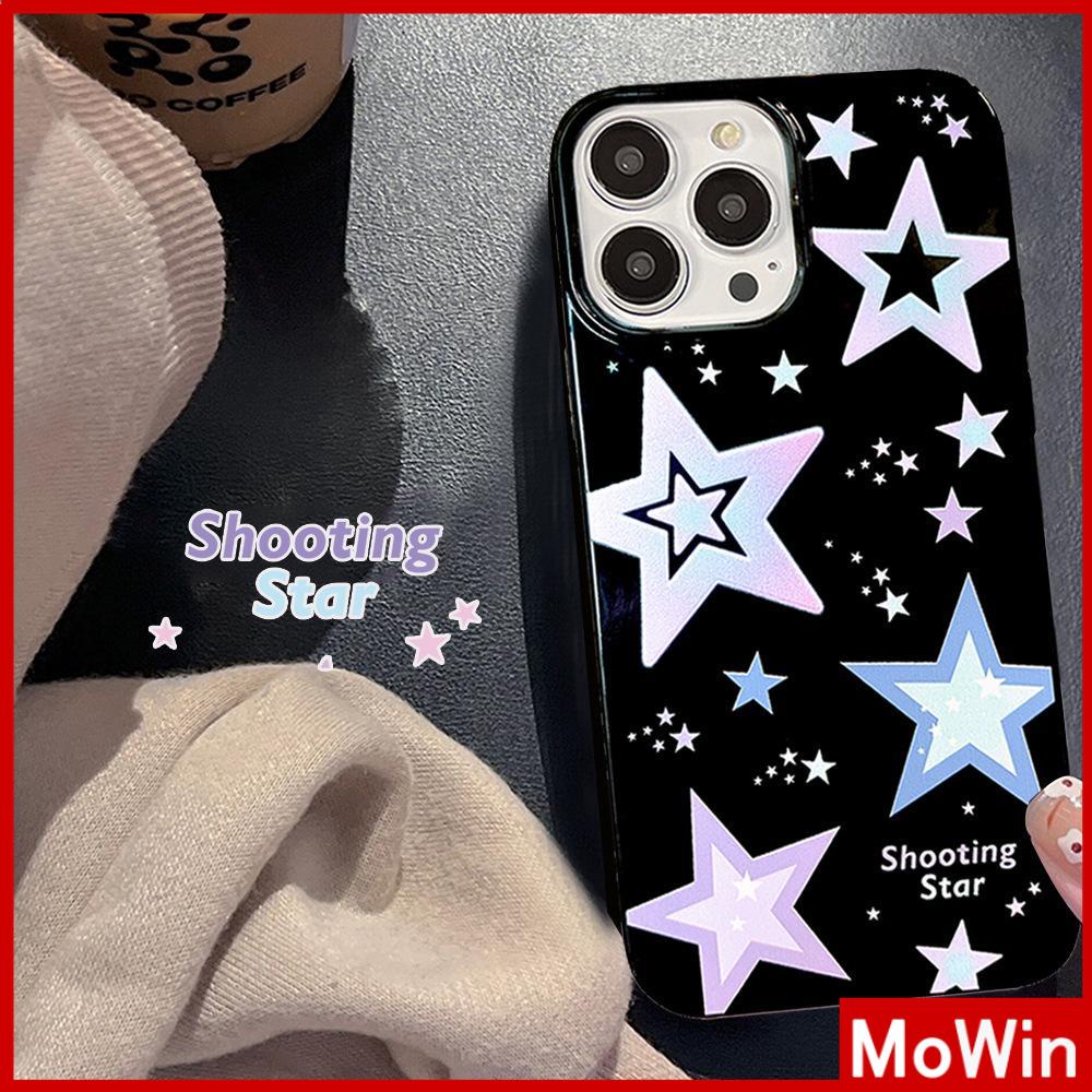 For iPhone 14 Pro Max iPhone Case Soft Case TPU Black Glossy Candy Shell Shockproof Protection Camera Stars Cute Compatible For iPhone 13 Pro Max 12 Pro Max 11 7plus xr xs max