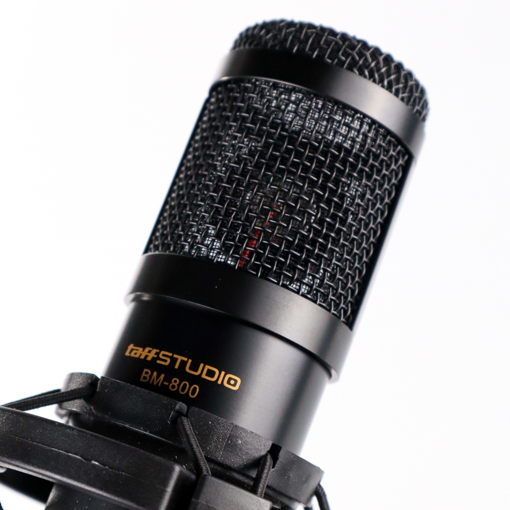 TaffSTUDIO Mikrofon Kondenser Studio dengan Shockproof Mount - BM-800 - Black/Black