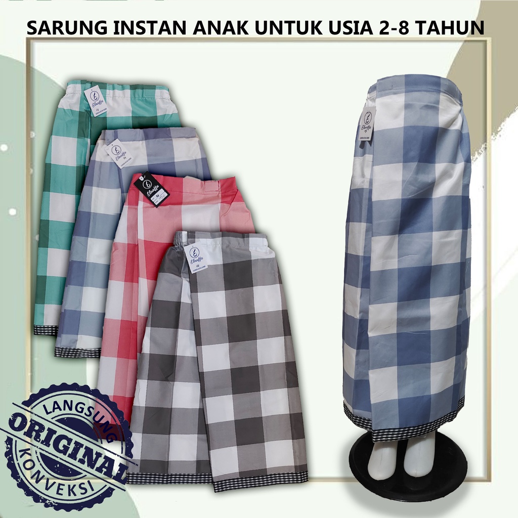 EL-NAFFA Sarung Anak Instan.Sarung Anak Anak.Sarung Sunat Usia 2-8 thn (BISA COD) SRKC