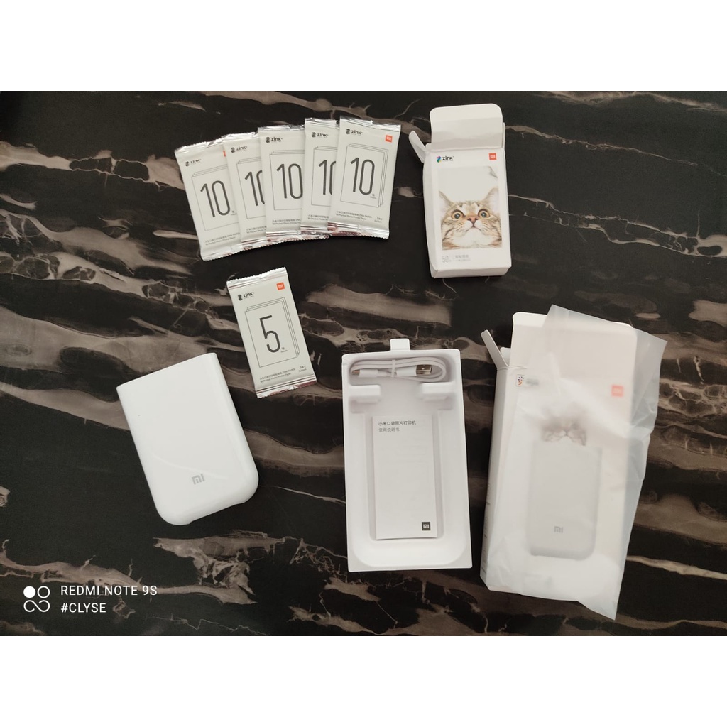 Xiaomi ZINK Pocket Printer Foto 10 / 20 / 50 Lembar Untuk Xiaomi 3 inch