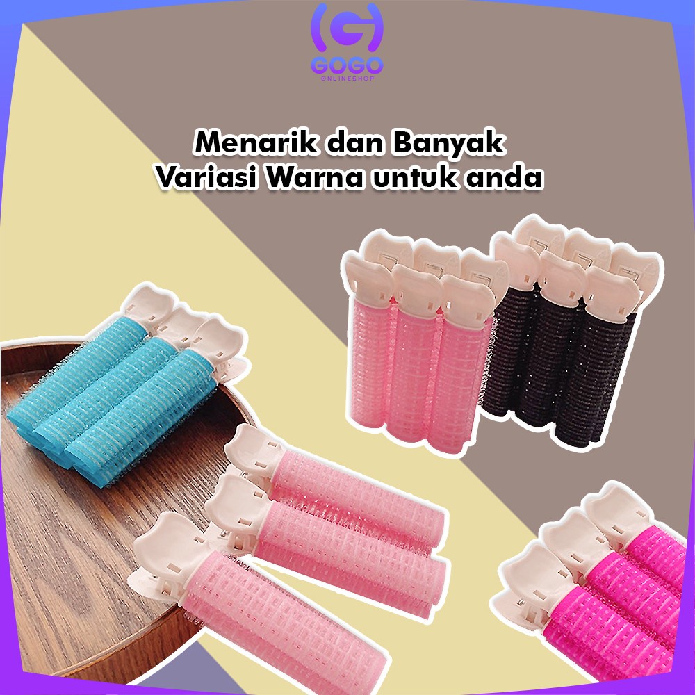 GOGO-C488 Jepit Roll Rambut 2IN1 Poni Bervolume Gaya Korea / Jepitan Sisir Gulungan Heatless / Hair Stylish Fashion Korea