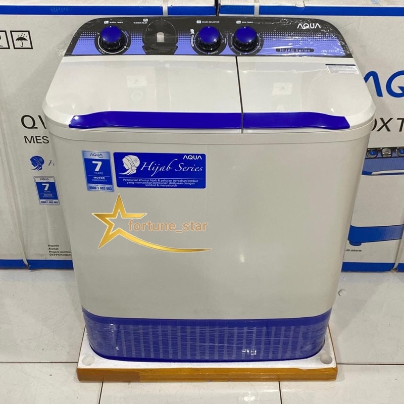 Mesin Cuci 2 Tabung 7KG Aqua Qw-761xt