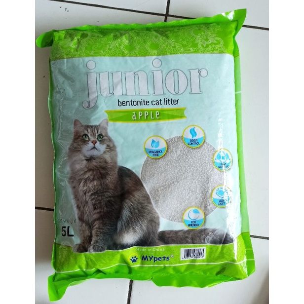junior pasir kucing gumpal wangi 5 liter