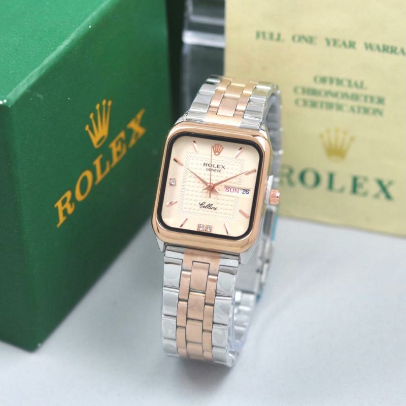 Jam Tangan Rolex Pria Wanita Rantai Stainliss Outdoor Jam Tangan Fashion Terlaris