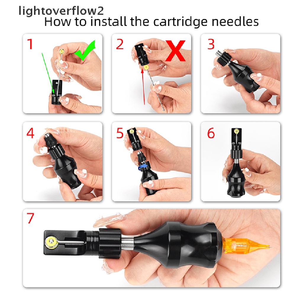 (lightoverflow2) Pen Tattoo Bahan Aluminum Alloy