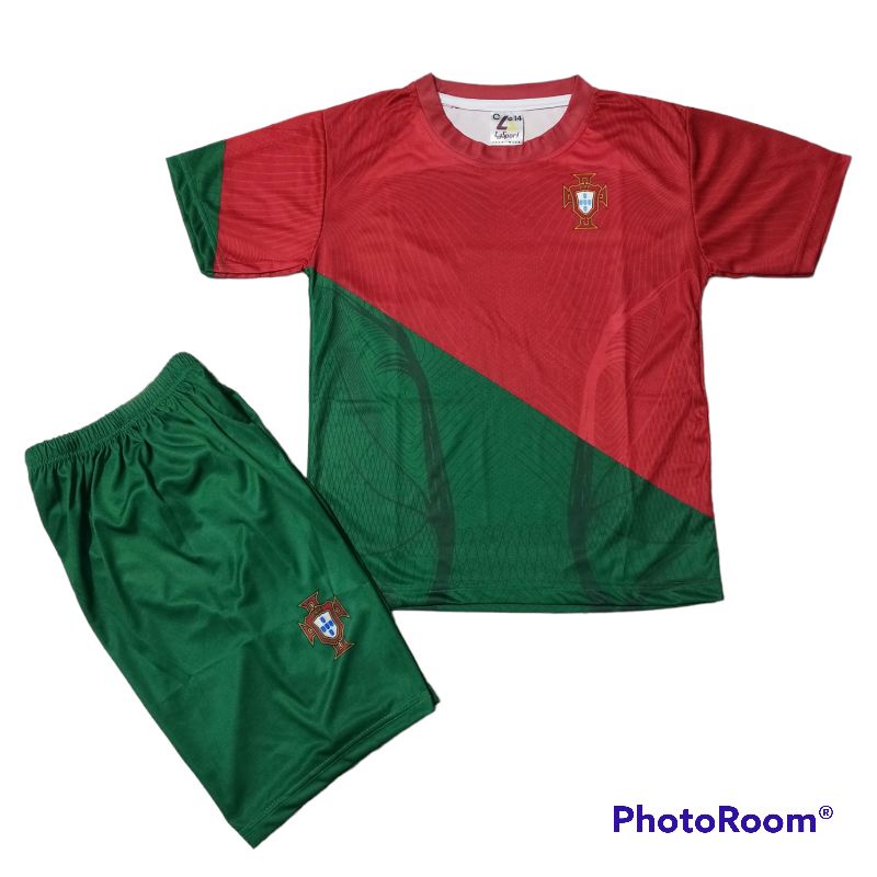 JERSEY BOLA PORTUGALL/SETELAN BAJU BOLA PORTUGALL PIALA DUNIA QATAR 2022 UMUR 5-12THN GRATIS SABLON NAMA &amp; NOMER