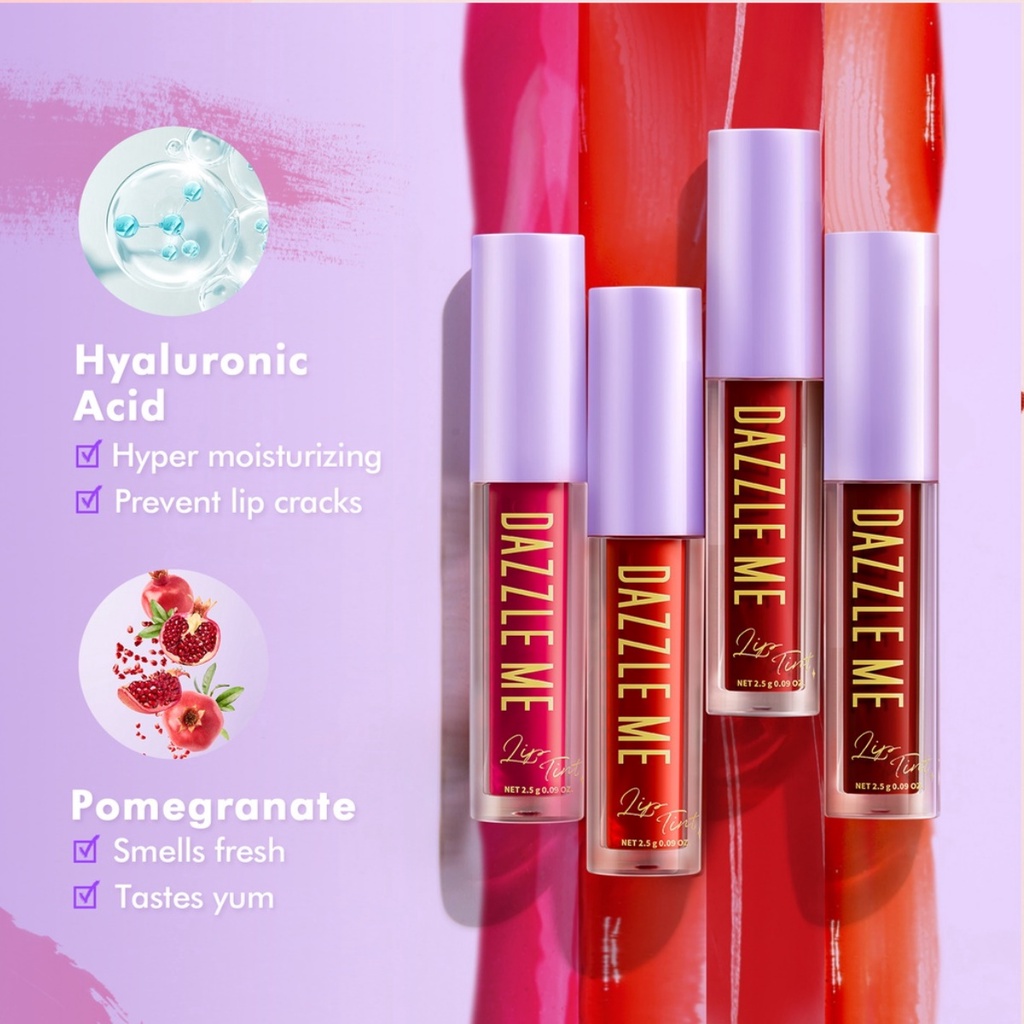 DAZZLE ME Ink-Licious Lip Tint BPOM | Mattedorable Long Lasting Liptint Hyper Moisturizing Lip Stain