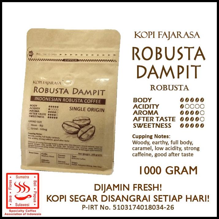 

Kopi Fajarasa Robusta Dampit Biji Kopi Robusta 1 Kg