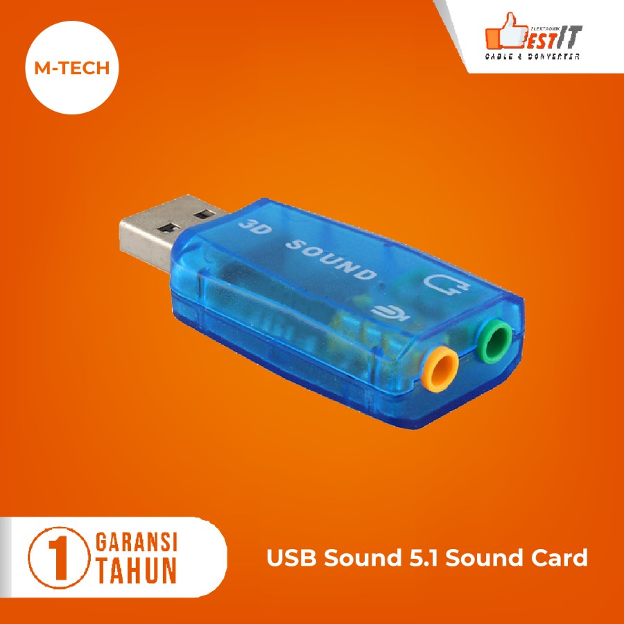 USB Sound 5.1 Sound Card M-Tech Original