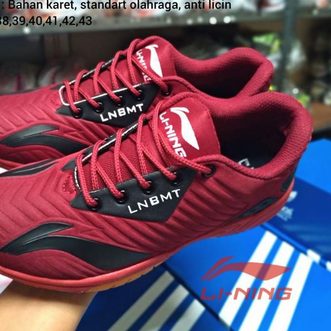 Quality Control✅Sepatu Badminton Lining Merah Maroon Olahraga|KD9