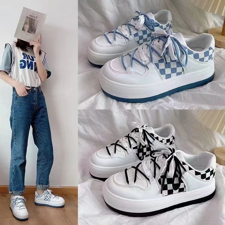 Free BOX Sepatu Sneaker Putih Wanita Import Premium Quality Sepatu Olahraga Sepatu Wanita Sneakers Wanita Model Korea Import Premium Quality B62