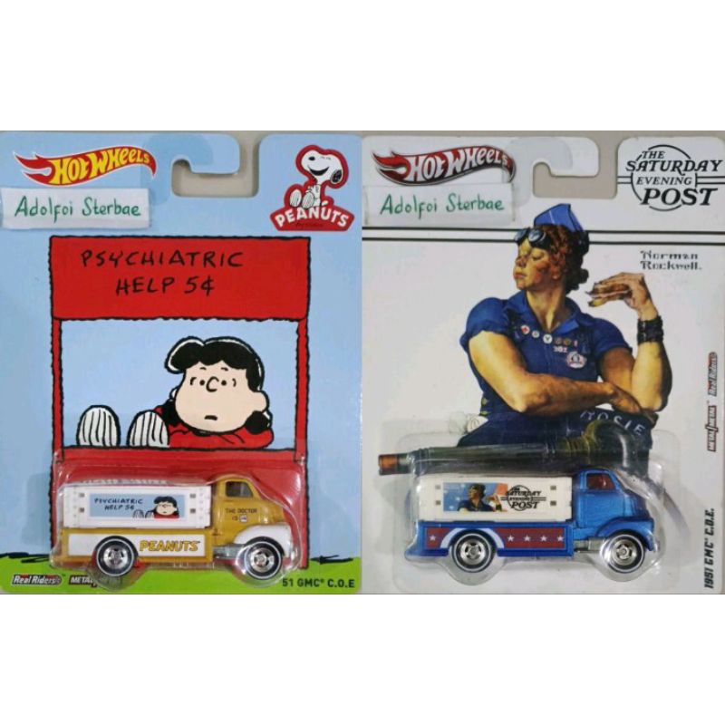 hotwheels hot wheels 1951 '51 gmc c.o.e coe edisi peanuts phychiatric help 5¢ the doctor is in the s