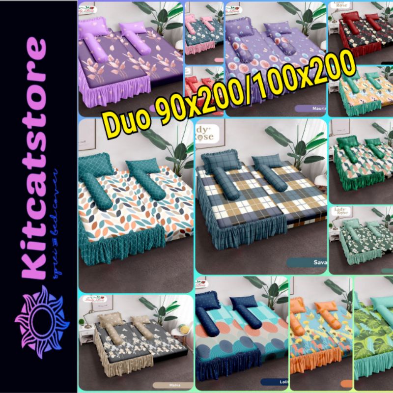 Sprei 2in1 Sorong Lady Rose 90x200 / 100x200 Motif Terlaris